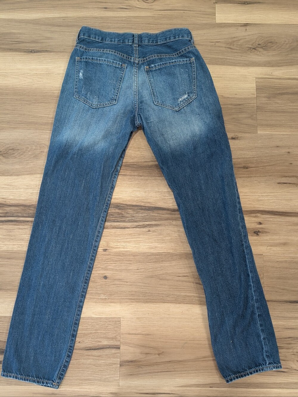 Old Navy Boyfriend Jeans Dark Blue Women's in Super Soft Denim Sz 0 Relaxed EUC!